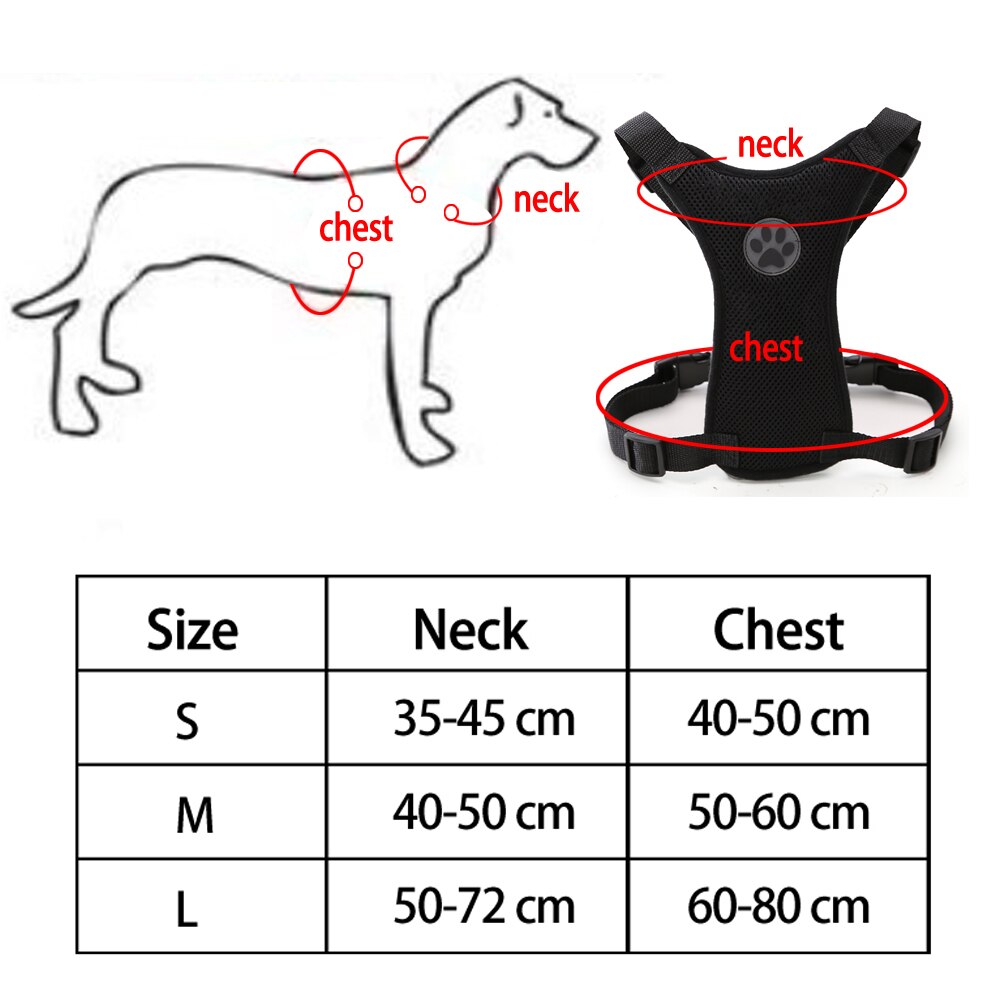 Mesh Dog Car Seat Harness