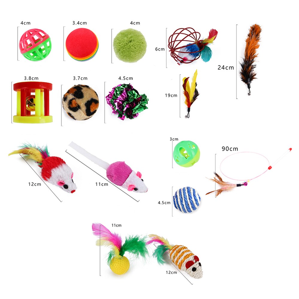 26 Pack Cat Feather Toys