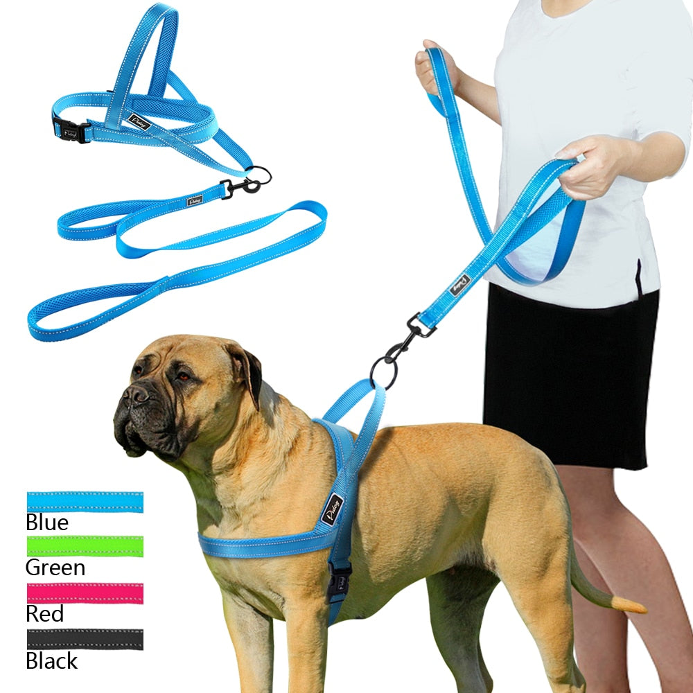 No Pull Reflective Dog Harness & Leash Set