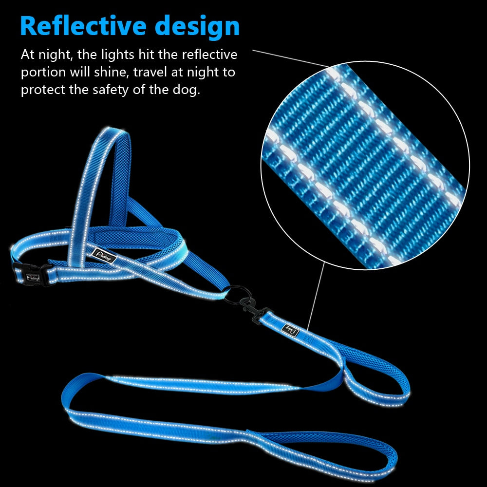 No Pull Reflective Dog Harness & Leash Set