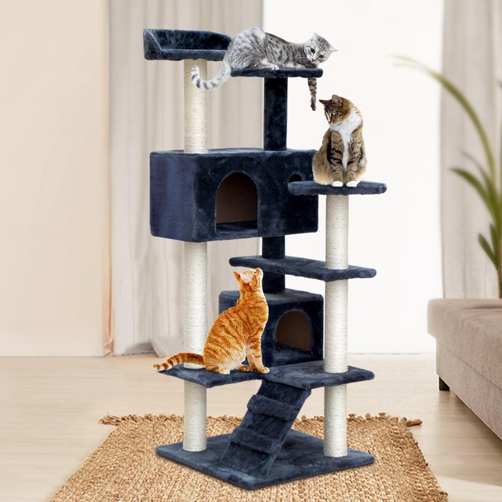 i.Pet Cat Tree 134cm Trees Scratching Post Scratcher Tower Condo House