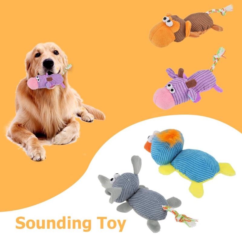 Pet Dog Plush Toy Cute Animal Funny Squeak Sound