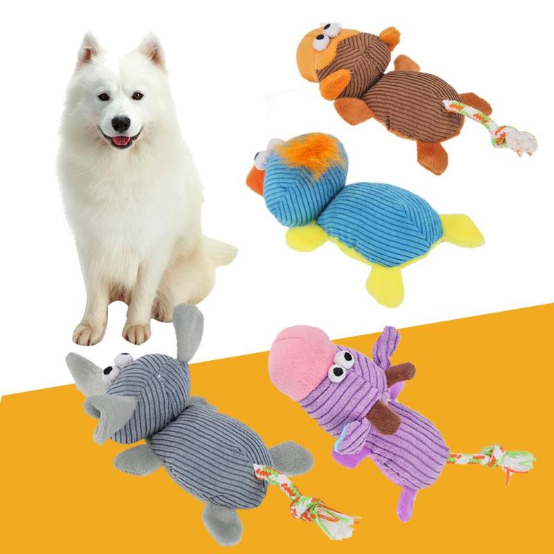 Pet Dog Plush Toy Cute Animal Funny Squeak Sound