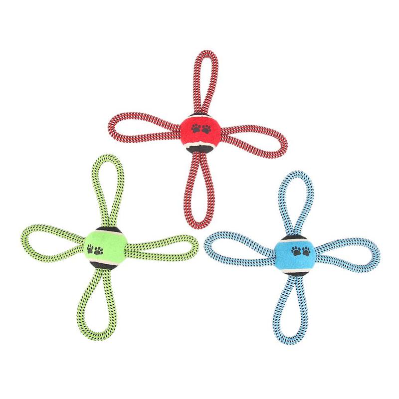 Pet Puppy Dog Cotton Rope Ball Outdoor Training