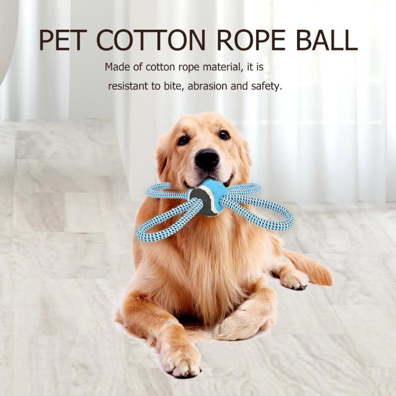 Pet Puppy Dog Cotton Rope Ball Outdoor Training