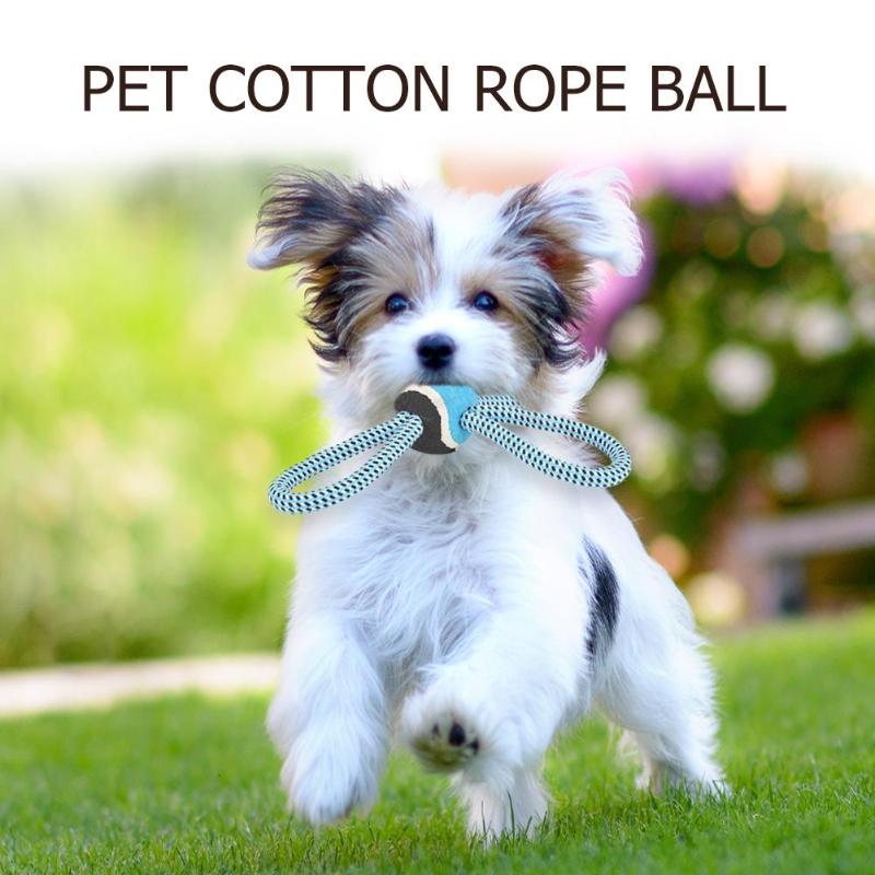 Pet Puppy Dog Cotton Rope Ball Outdoor Training