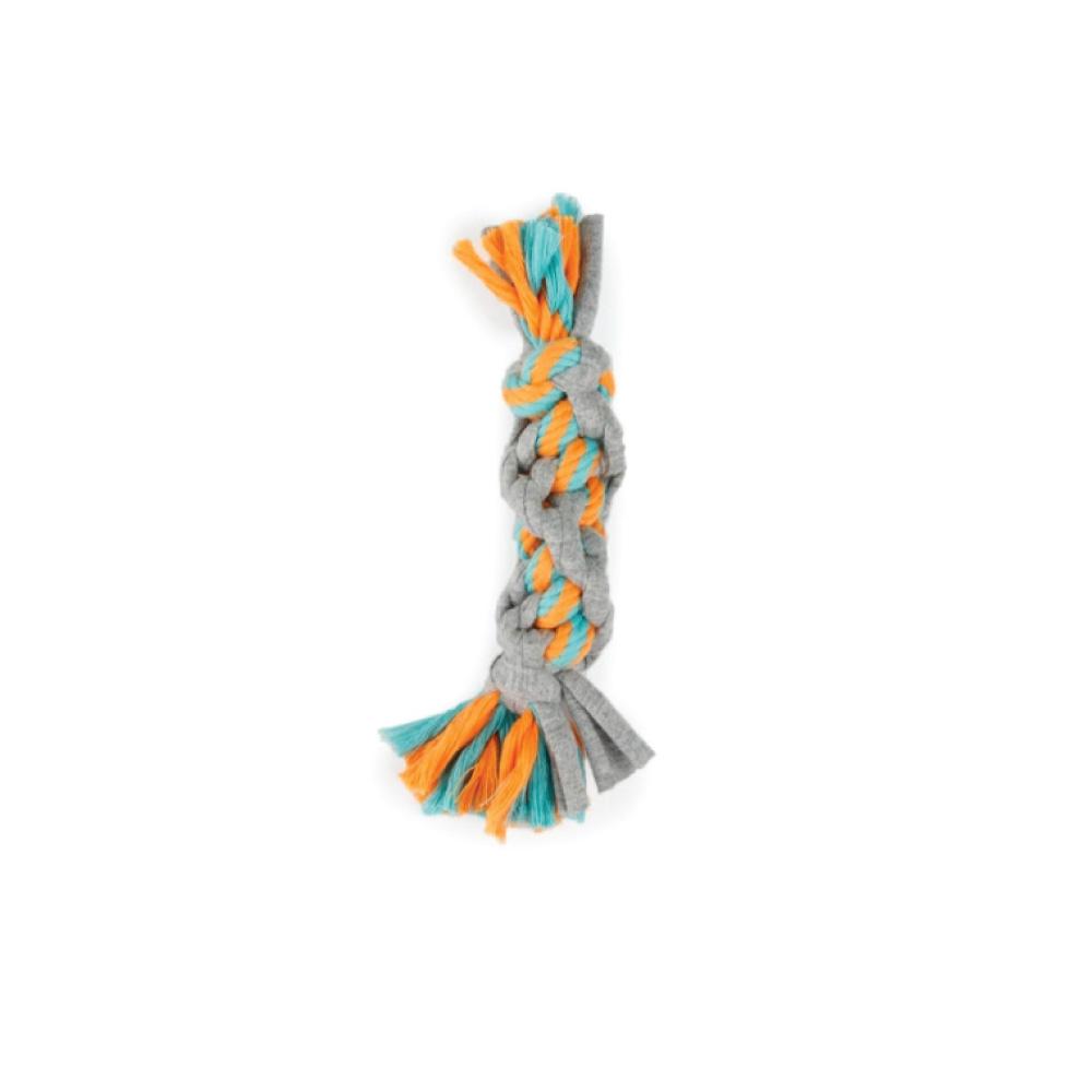 Puppy Chew Rope Toy - Dog Knotted Braided Rag Cotton Jersey Teething