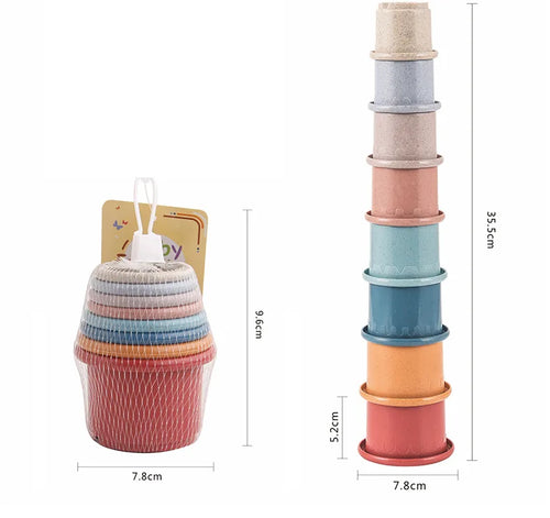 Stacking Cups Toy For Rabbits Multi-Colored Reusable Small Animals