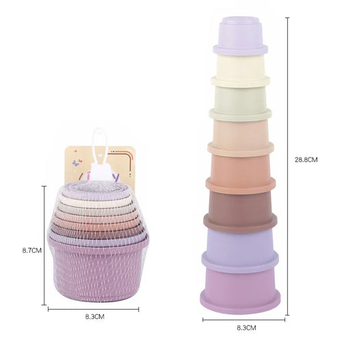 Stacking Cups Toy For Rabbits Multi-Colored Reusable Small Animals