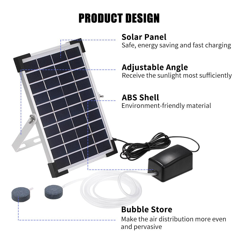 Solar Water Pump Oxygenator Aquarium Oxygen