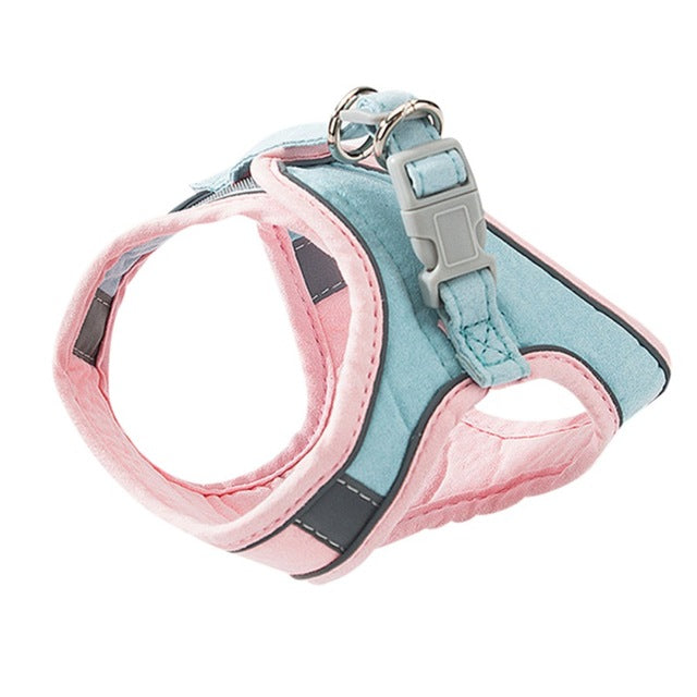 Adjustable and Reflective Cat Harness with Leash Set