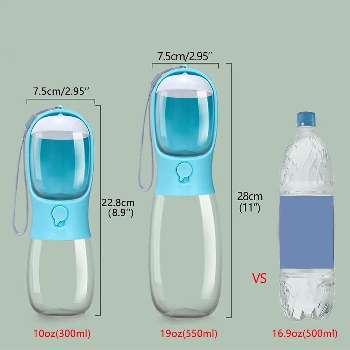 2 in 1 Pet Water Bottle